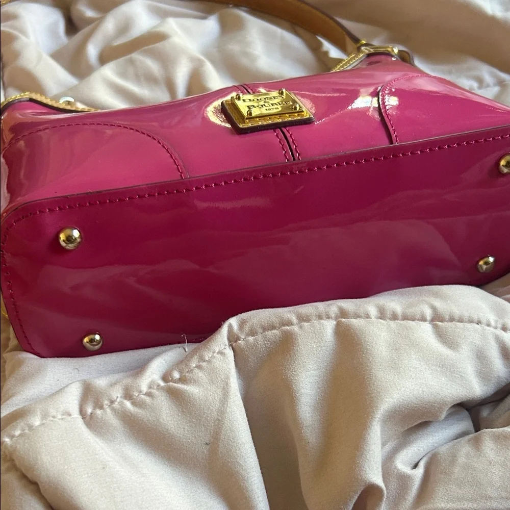 Dooney‎ & Bourke Pink Shoulder Bag with Gold Trim